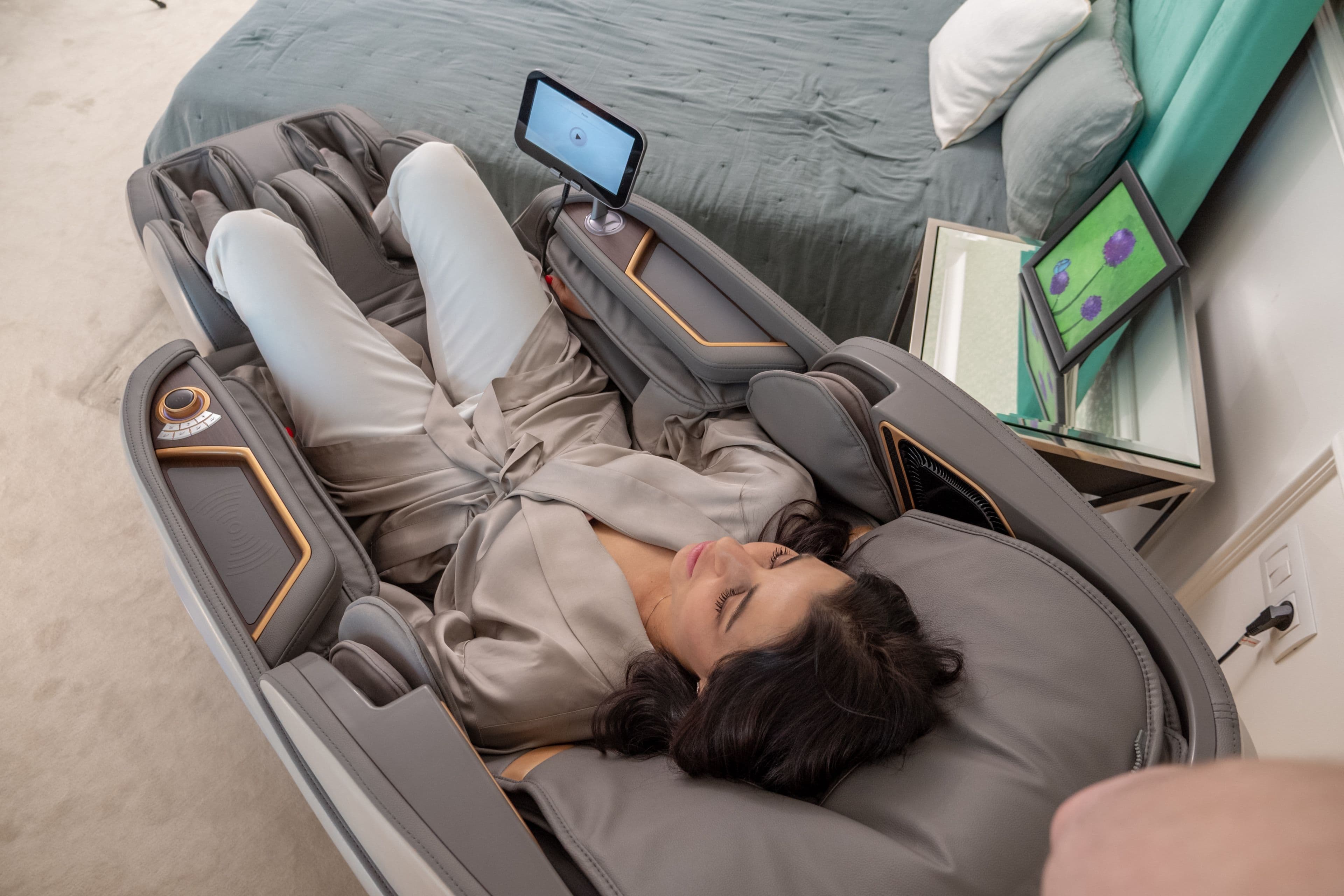 Automatisch ausfahrbare Fußstütze